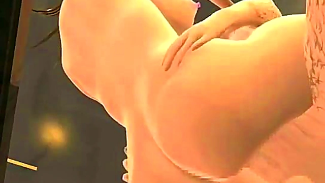 Busty Hentai Slut Rides Hairy Guy's Dick For Hardcore Anime Action