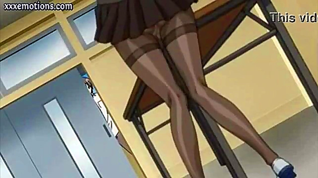 Sexy Anime Brunette Gives Intense Stocking Footjob For Hot Release