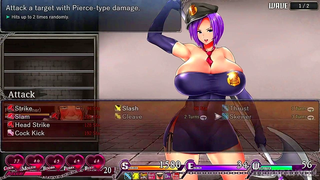 Busty Anime Cop Gets Fucked Hard In Karryn's Prison Hentai Game