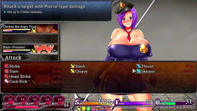 Busty Anime Cop Gets Fucked Hard In Karryn's Prison Hentai Game