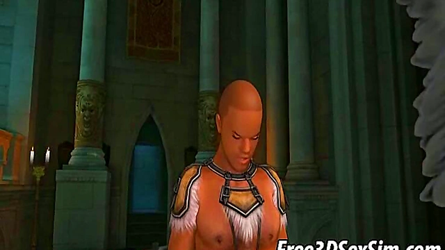 Blonde Babe Sucks Dick Outdoors in Hot 3D Anime Blowjob Scene