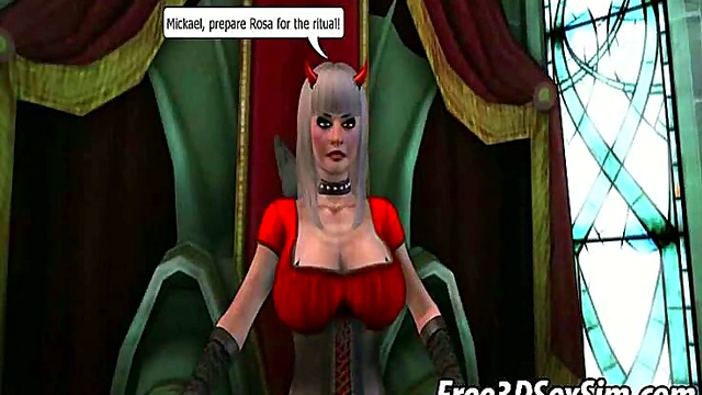 Blonde Babe Sucks Dick Outdoors in Hot 3D Anime Blowjob Scene