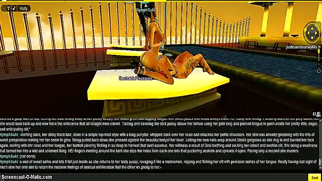 Nymph Seduces in 3D Anime Game for Intense DP Action