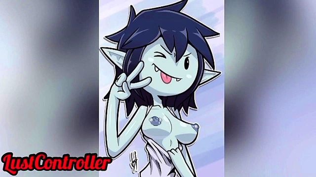 Horny Marceline from Adventure Time Slides into Lustful Nintendo Kisses Compilation