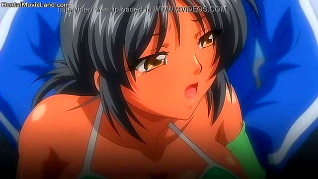Busty Anime Teen Seduces in Swimsuit for Jizz-Filled Fantasy Scene