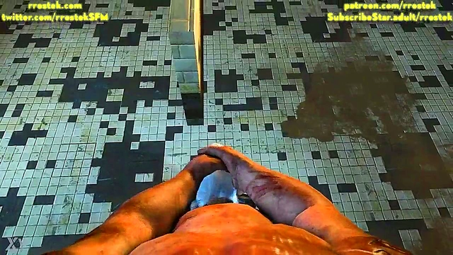 Power Girl & Black Cat Service Huge-Cock Ogre Man in 3D Anime Action