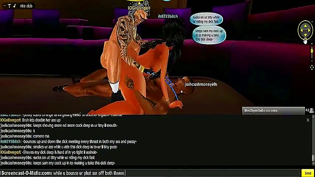 3D Hentai Cartoon Game Gangbang – IMVU Style Animated Orgy