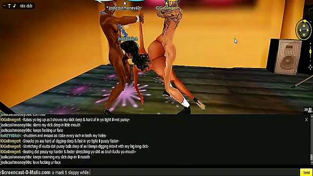 3D Hentai Cartoon Game Gangbang – IMVU Style Animated Orgy