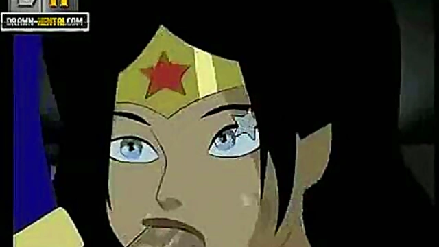 Superman Pleases Wonder Woman With Anal, Blowjob & Creampie Facial