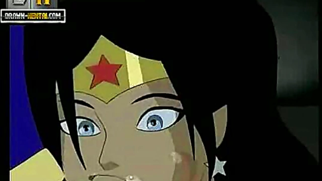 Superman Pleases Wonder Woman With Anal, Blowjob & Creampie Facial