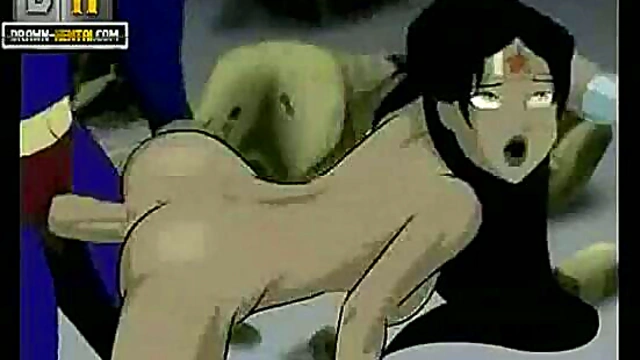 Superman Pleases Wonder Woman With Anal, Blowjob & Creampie Facial