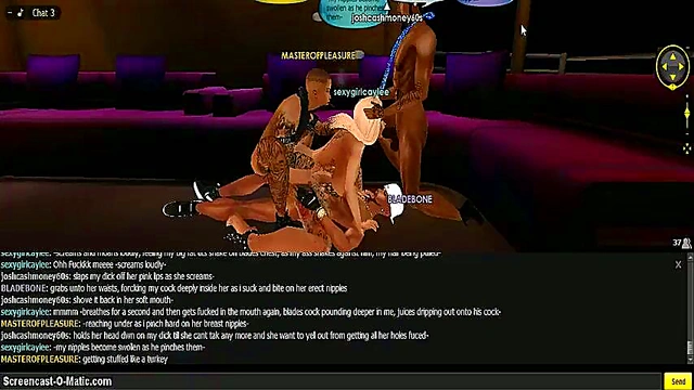 Kaylee’s 3D Cartoon Gang Bang Adventure In IMVU Game World