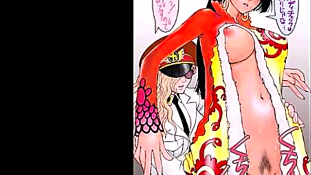 Hentai One Piece – Boa & Nami Take Turns Pleasing Robin In Steamy Anime Sex Scene