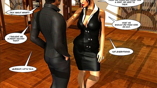 MILF With Big Tits Fucks Big Dick Lingerie Hottie In 3D Anime Cartoon