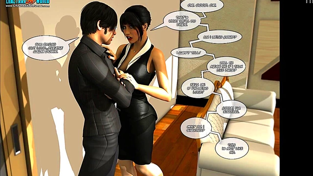 MILF With Big Tits Fucks Big Dick Lingerie Hottie In 3D Anime Cartoon