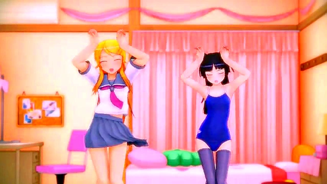 Kuroneko & Kirino Take On The Machine in Uncensored 3D Hentai Action