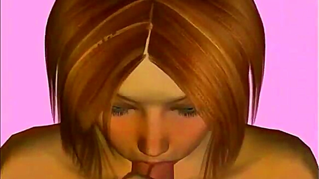 Redhead Stripper Dances On Stage Before Hardcore 3D Blowjob Session