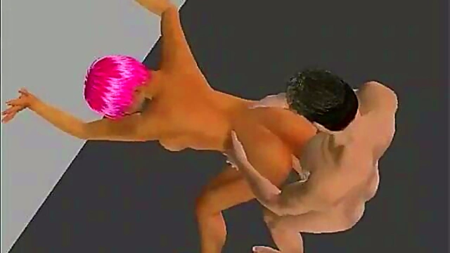 Redhead Stripper Dances On Stage Before Hardcore 3D Blowjob Session