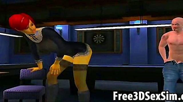 Redhead Cartoon Hottie Rides Hard Cock for Hardcore Hentai Fun