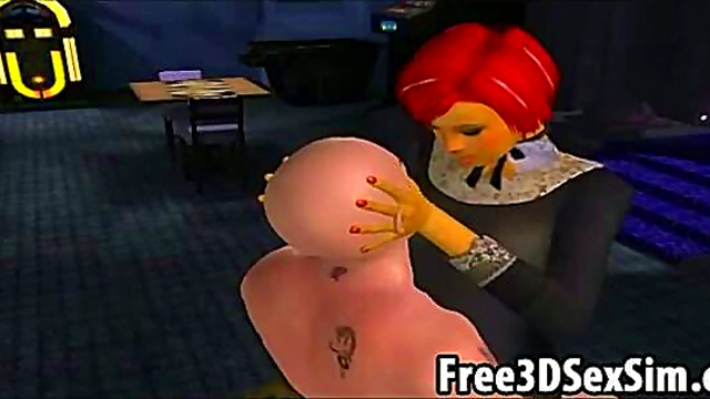 Redhead Cartoon Hottie Rides Hard Cock for Hardcore Hentai Fun