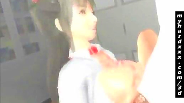 Hot 3D Anime Toon Gets Titjob From Cartoon Dick In Sexy Scene