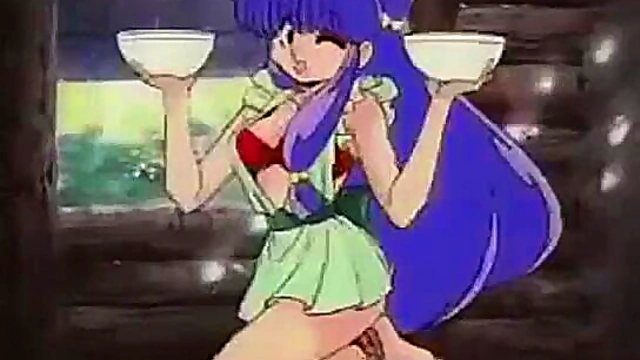 Sexy Anime Girls Can't Get Enough of Fan Service in Ecchi Ranma Scene
