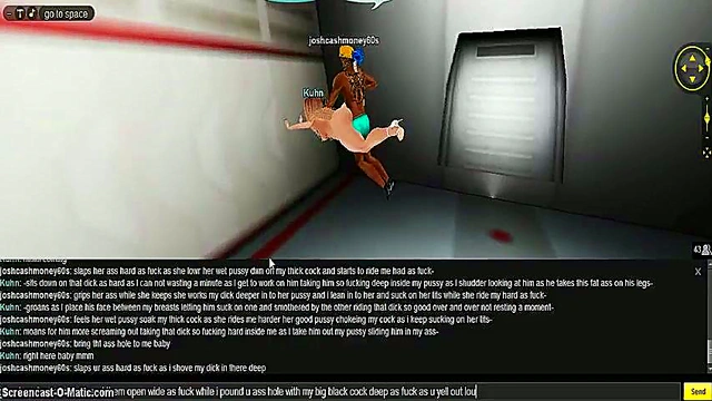 Kuhn Space Night – 3D Anime Couple Exploring Intimate Cosmic Pleasures