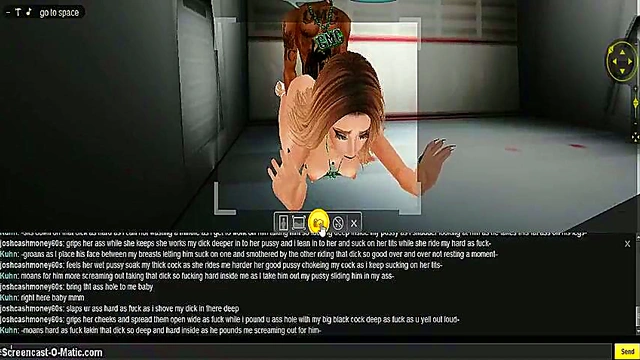 Kuhn Space Night – 3D Anime Couple Exploring Intimate Cosmic Pleasures