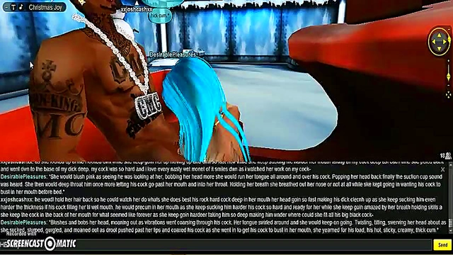 Horny Anime Chick Gets DP Action & Xmas Blowjob Festivity Treat