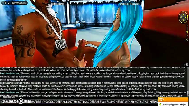 Horny Anime Chick Gets DP Action & Xmas Blowjob Festivity Treat