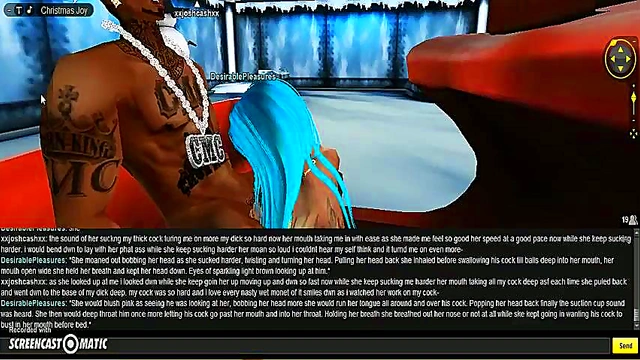 Horny Anime Chick Gets DP Action & Xmas Blowjob Festivity Treat