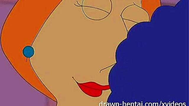 Lois Griffin & Marge Simpson Lesbian Hentai Cartoon Action