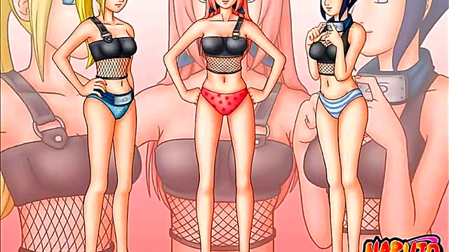 Naked Anime Girls Get Sexy in Ecchi Naruto Scene