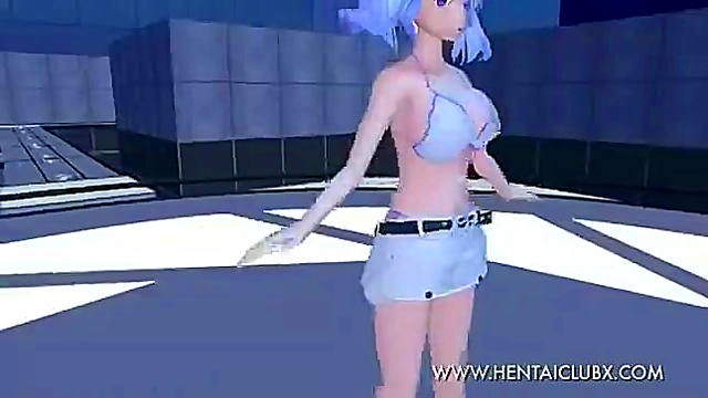 Sexy MMD Anime Girl Dances Seductively in Mini Skirt for Your Pleasure