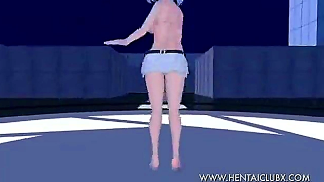Sexy MMD Anime Girl Dances Seductively in Mini Skirt for Your Pleasure
