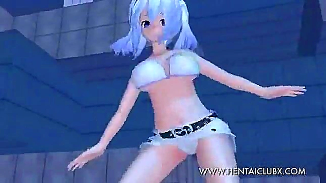 Sexy MMD Anime Girl Dances Seductively in Mini Skirt for Your Pleasure