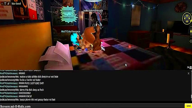 Tyga Blue Bed 3D Anime Porn Adventure With IMVU Game Characters