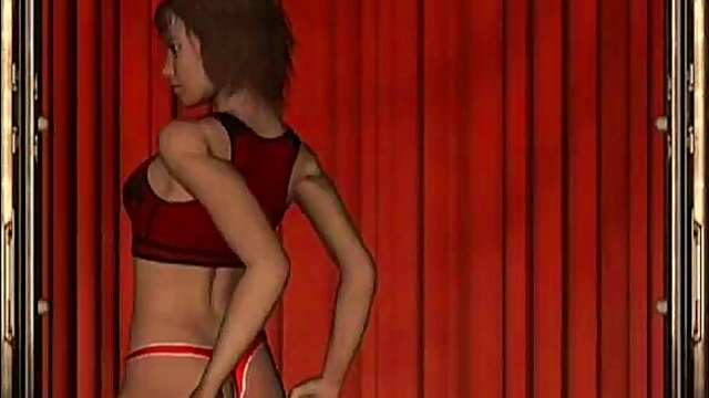 Sleazy Club 3D Anime Stripper Dances Before Hardcore Blowjob Session