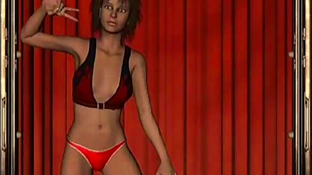 Sleazy Club 3D Anime Stripper Dances Before Hardcore Blowjob Session