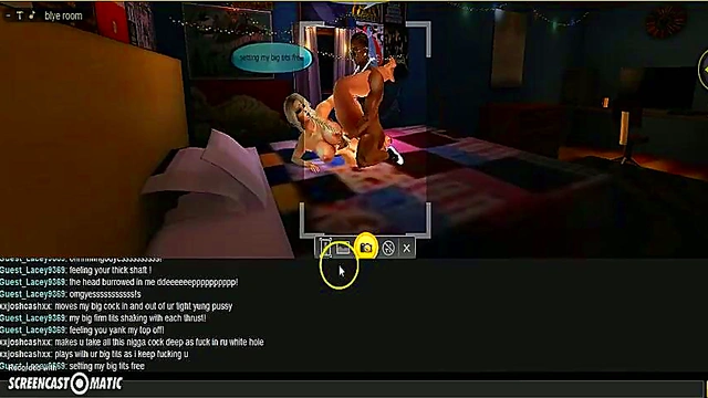 Lacey Blue Rides Cock in Vibrant 3D Anime Game Adventure