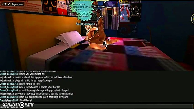 Lacey Blue Rides Cock in Vibrant 3D Anime Game Adventure