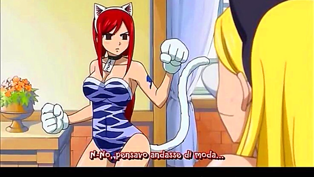 Funny Moments & Fan Service from Fairy Tail OVA 1 - Hot Anime Girls Tease!