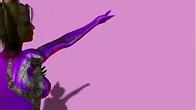 Blonde 3D Anime Babe Rubs Hairy Pussy & Gives Intense Blowjob