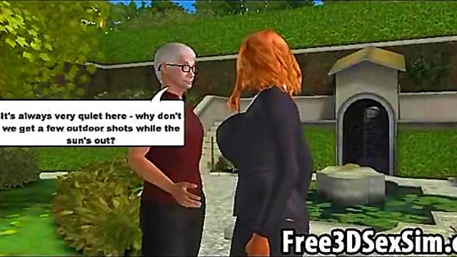 Sexy 3D Cartoon Hottie Strips Down to Show Off Her Assets Hotly