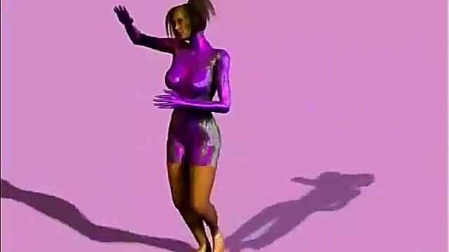 3D Cyberpunk Hottie Teases in Panties for Hardcore Blowjob Fun