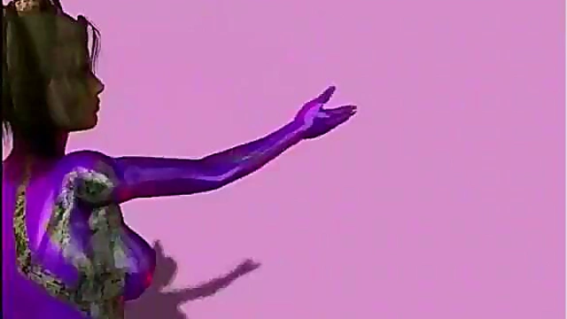 3D Cyberpunk Hottie Teases in Panties for Hardcore Blowjob Fun