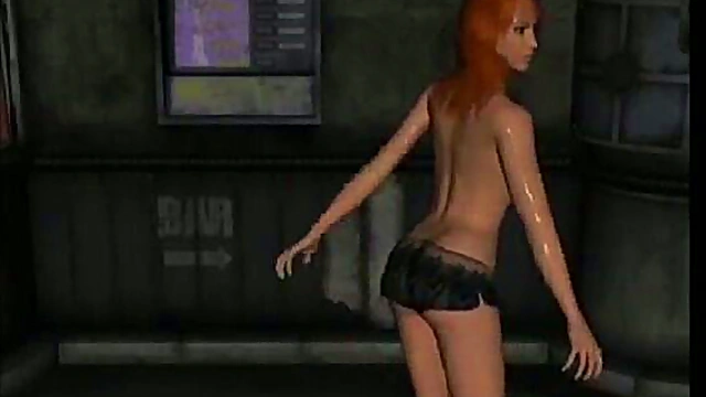 3D Hentai Babe Rubs Her Trimmed Pussy & Gives Blowjob With Big Tits