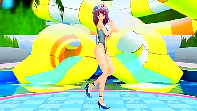 Touhou MMD Yuyu Dances Seductively in Anime Hentai Fantasy