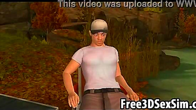 Two Sexy 3D Cartoon Babes Take Turns Sucking Hard Dick