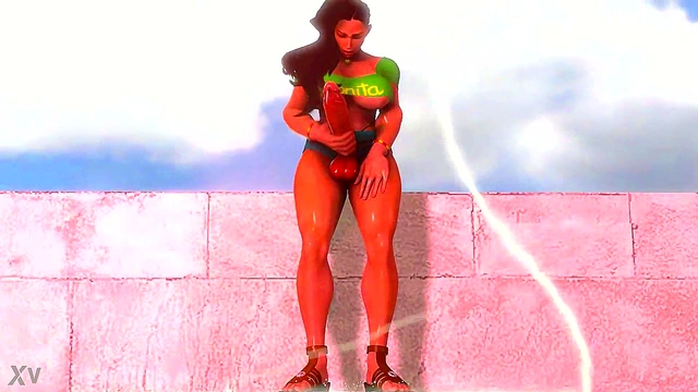 Futa Laura Shows Off Her Curves in Sexy 3D Hentai Solo Adventure